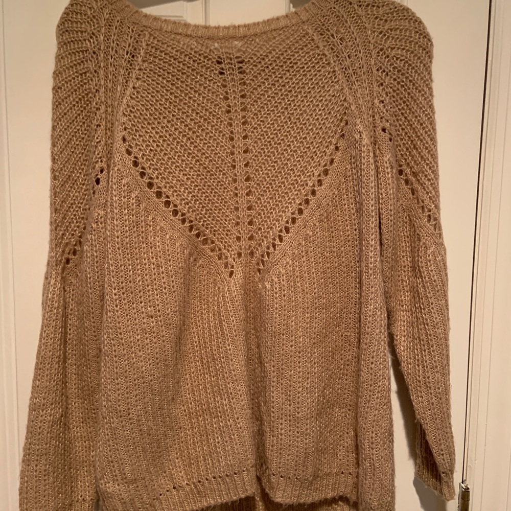 Sferra Tan open knit sweater